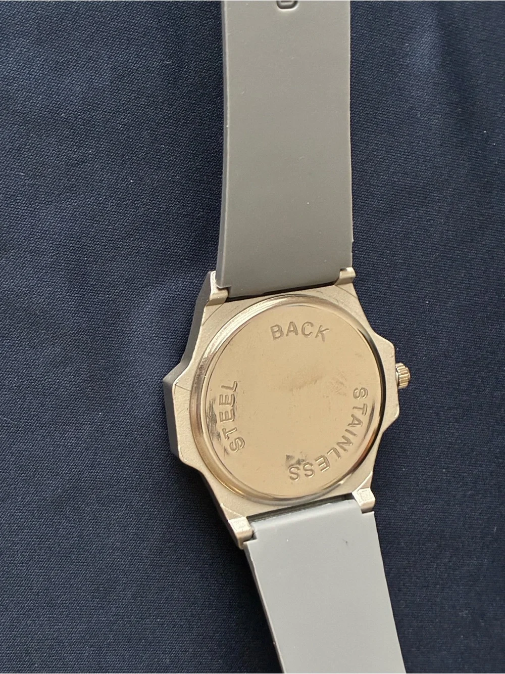 Skeleton Dial Gray Sport Watch with Rubber Strap